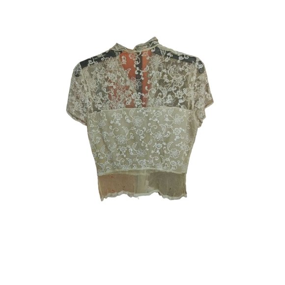 COPY - Vintage/Antique Lot of 5 Damaged/ Wounded Cream Various Era Blouses  "As… - Picture 1 of 16
